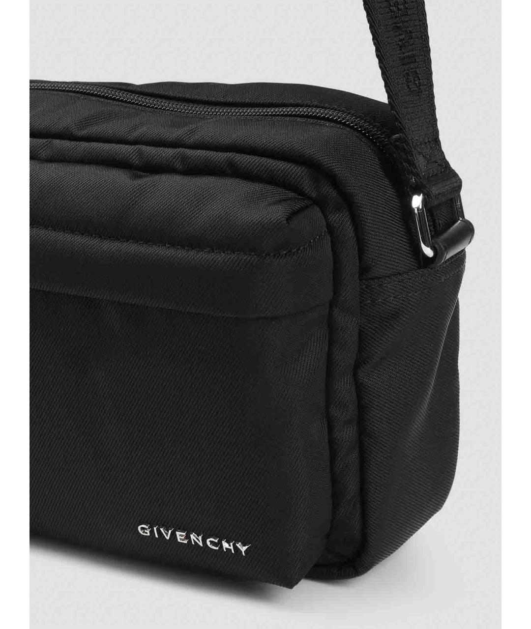 GIVENCHY Черная тканевая сумка на плечо, фото 3