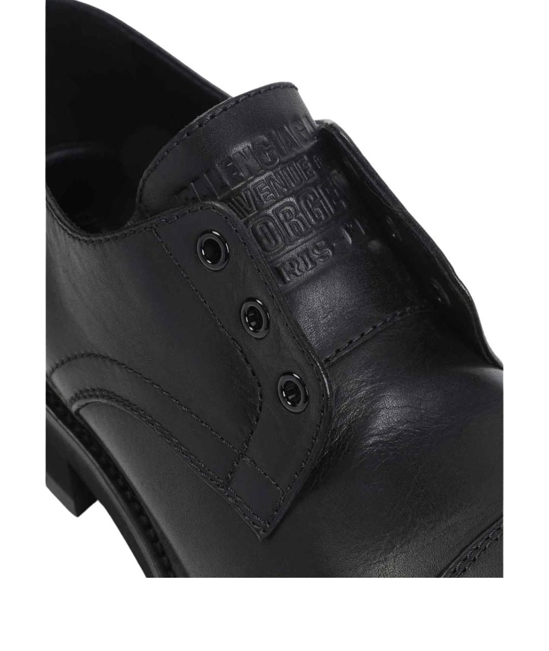BALENCIAGA Черные кожаные туфли, фото 4
