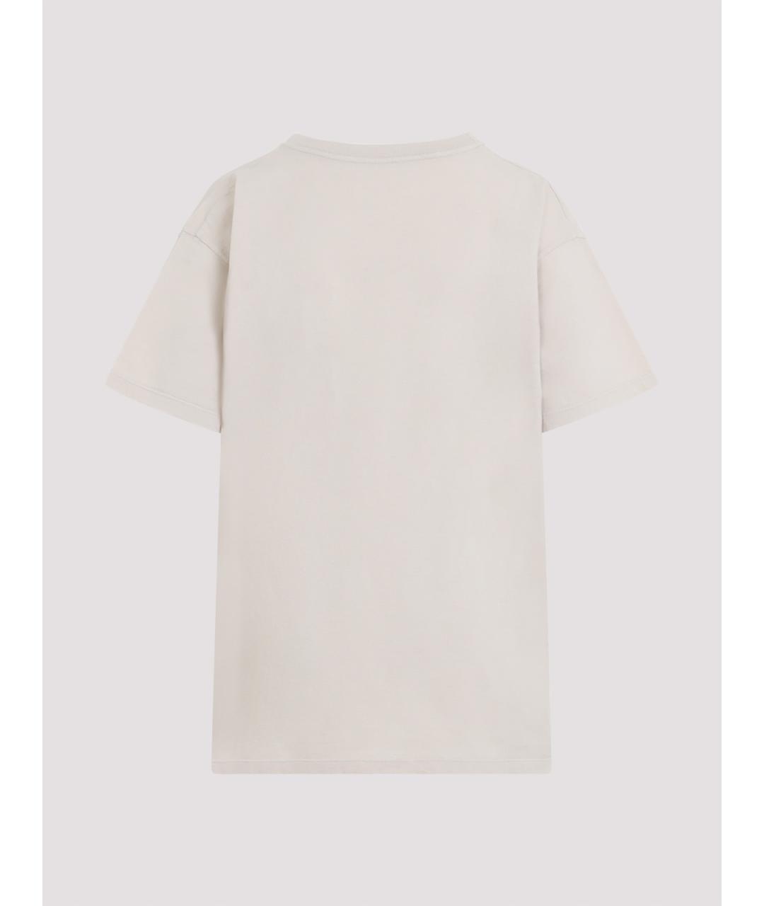 MAISON MARGIELA Бежевая хлопковая футболка, фото 2