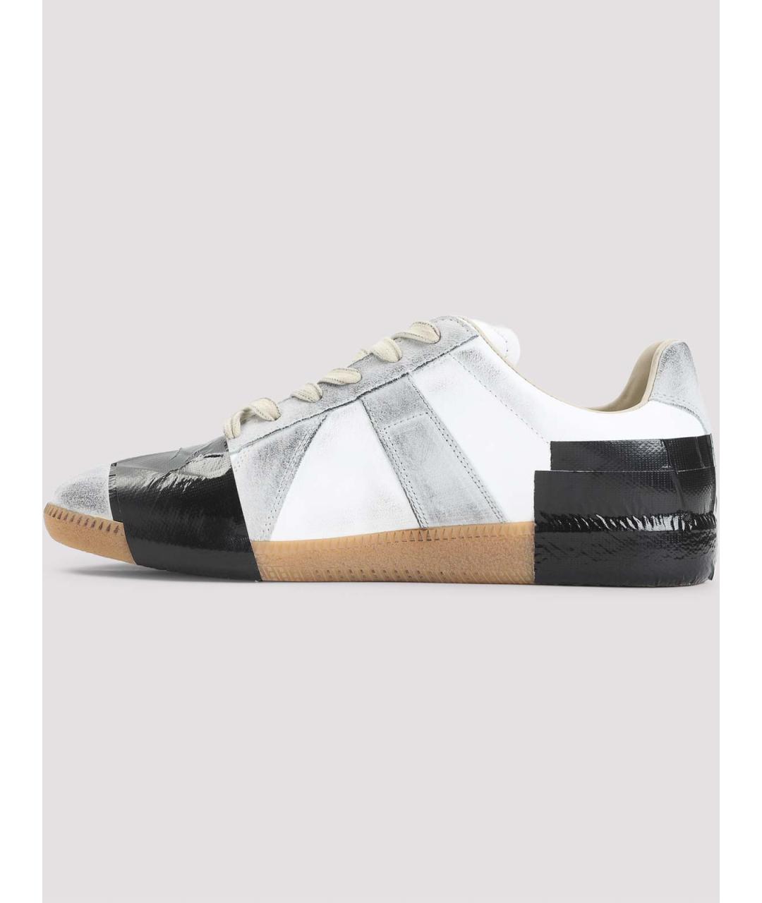 MAISON MARGIELA Черные синтетические низкие кроссовки / кеды, фото 2