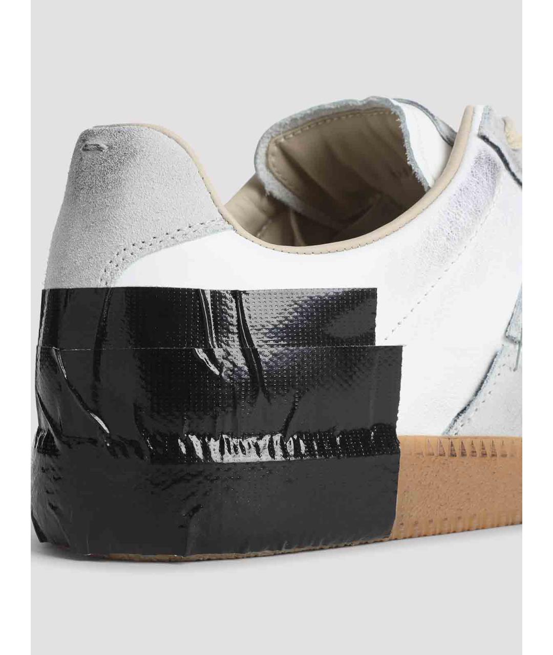 MAISON MARGIELA Черные синтетические низкие кроссовки / кеды, фото 4
