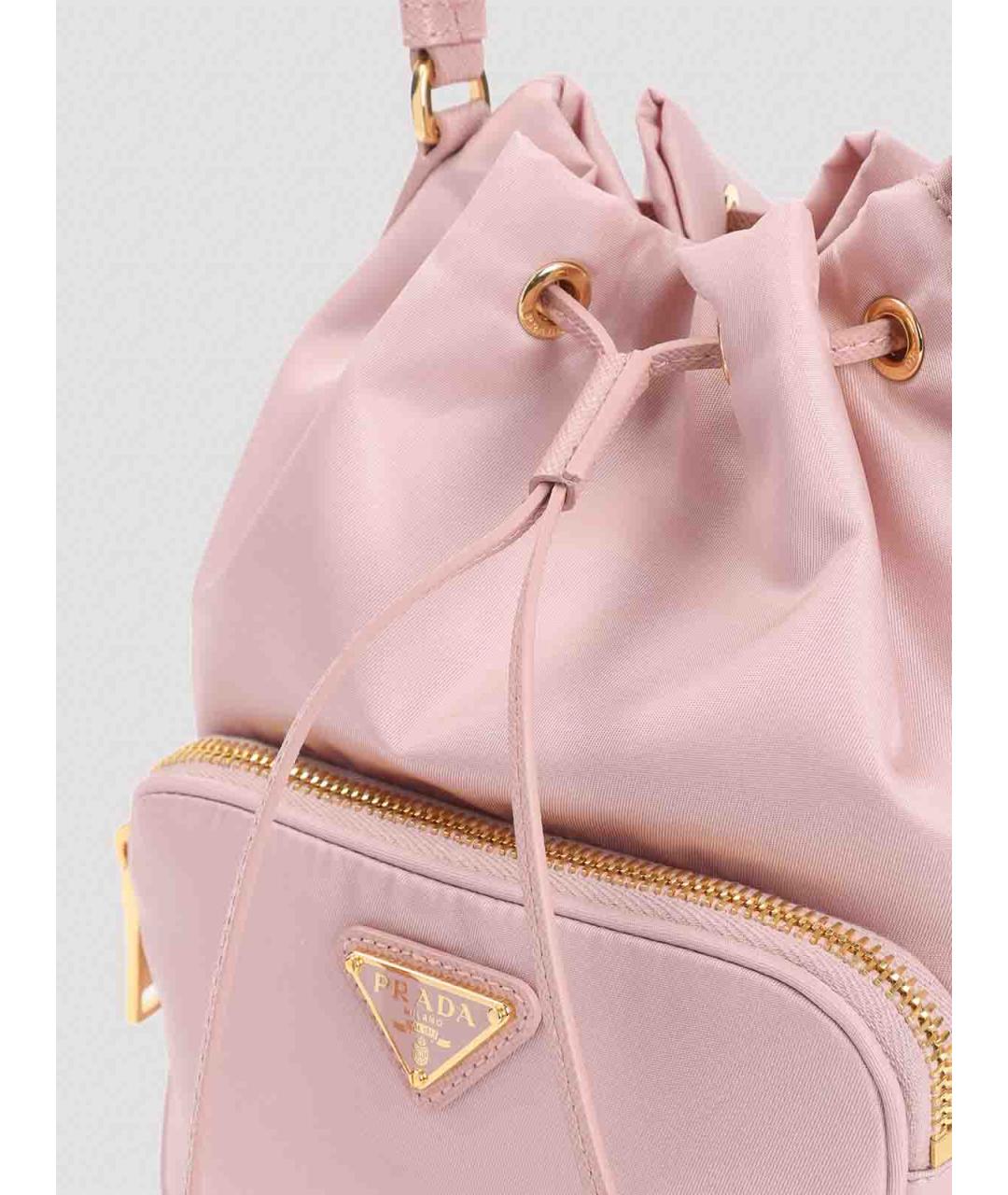PRADA Розовая тканевая сумка через плечо, фото 3