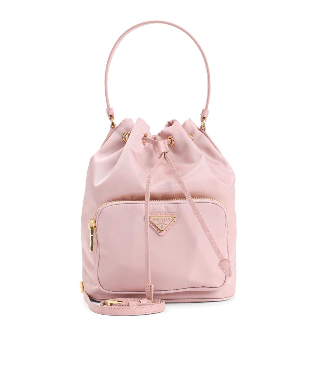 PRADA Розовая тканевая сумка через плечо, фото 1