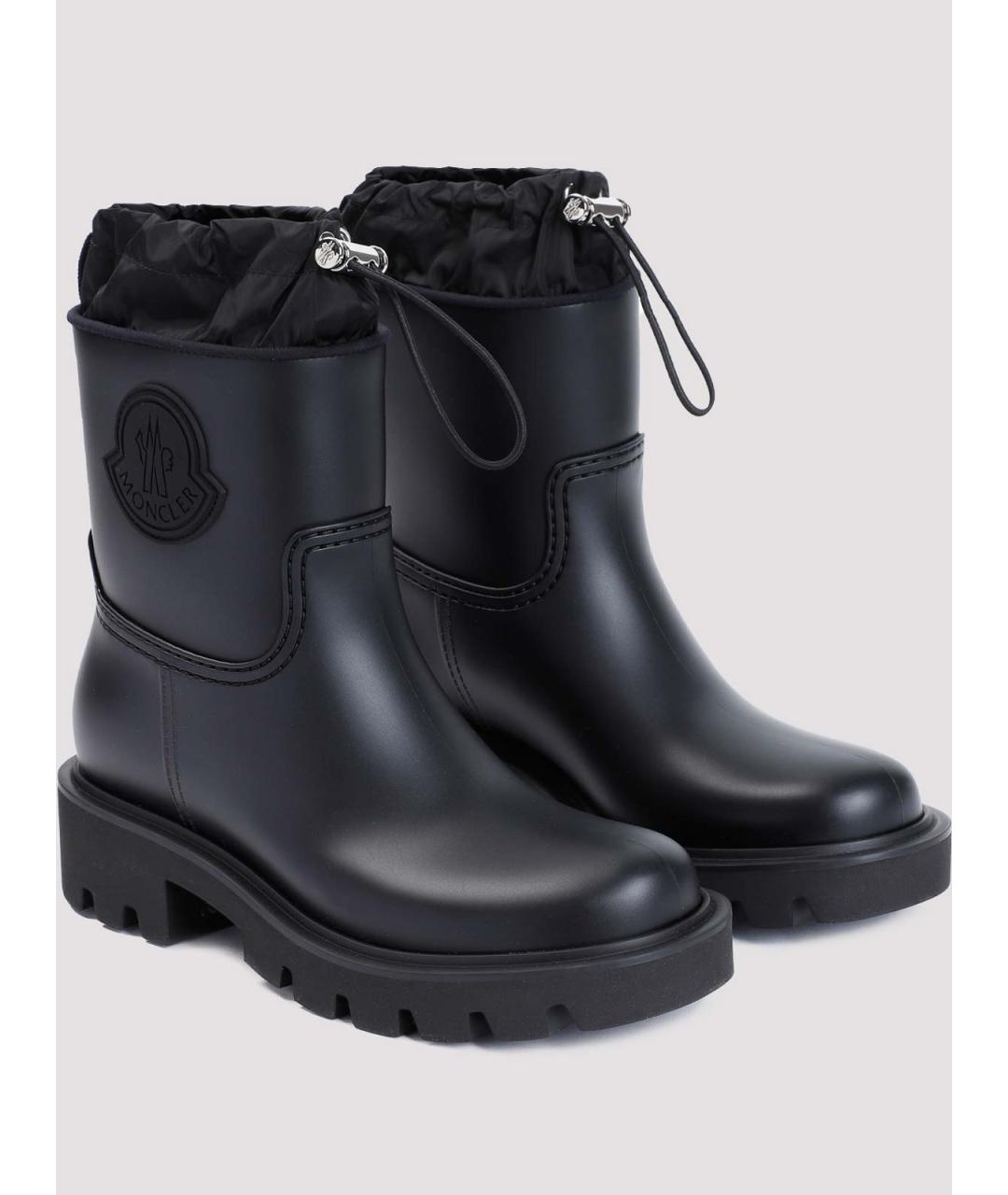 MONCLER Черные резиновые сапоги, фото 3