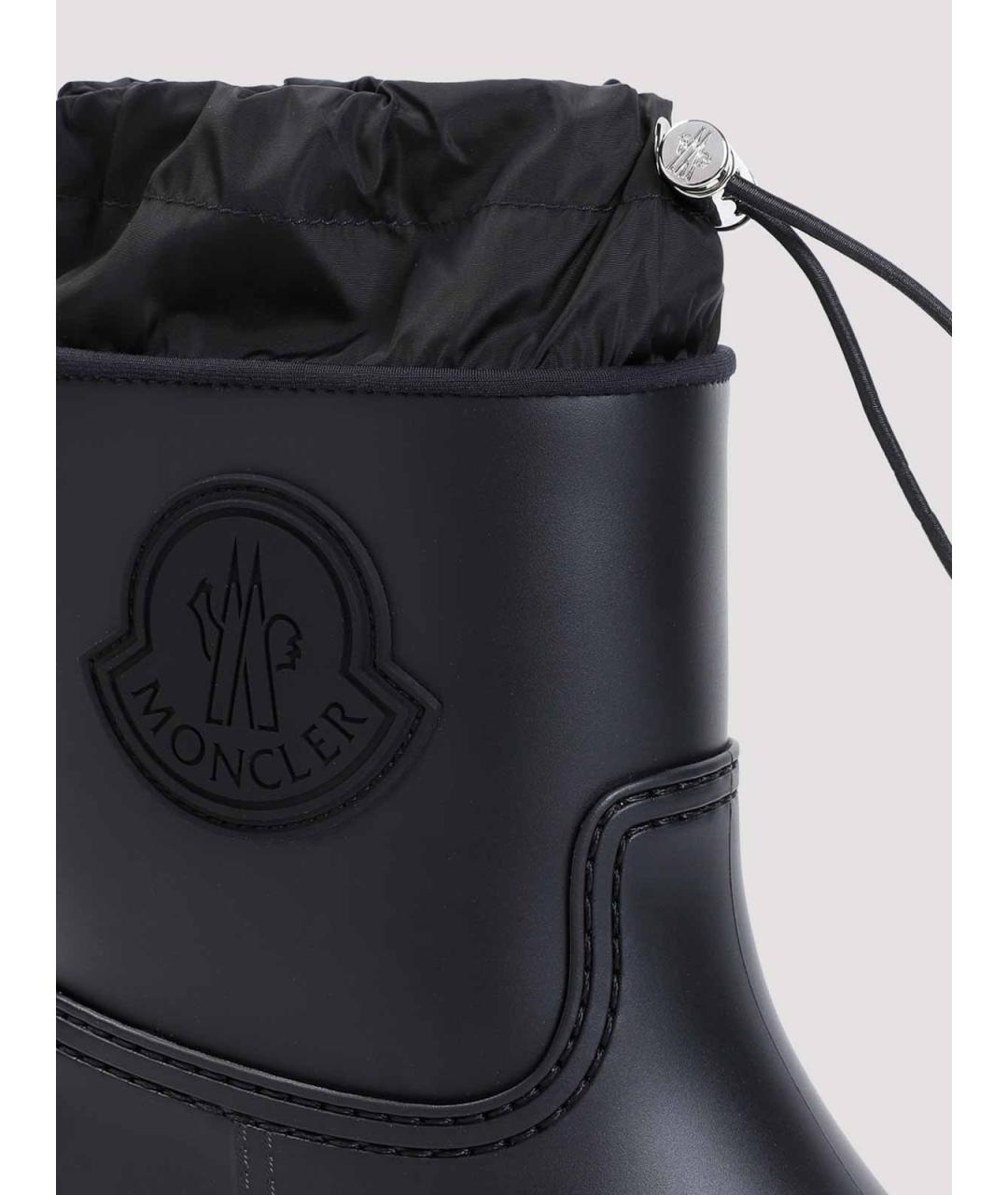 MONCLER Черные резиновые сапоги, фото 4