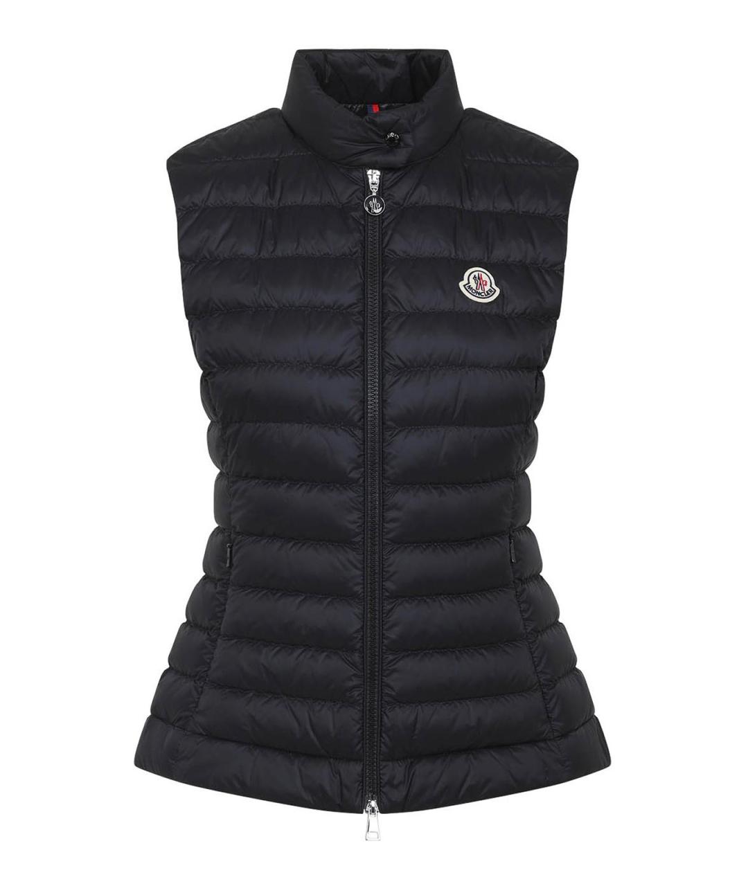 MONCLER Черная полиамидовая жилетка, фото 1