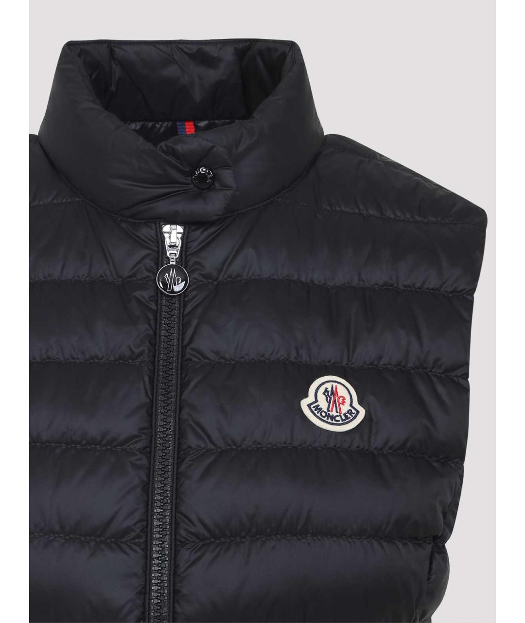 MONCLER Черная полиамидовая жилетка, фото 3