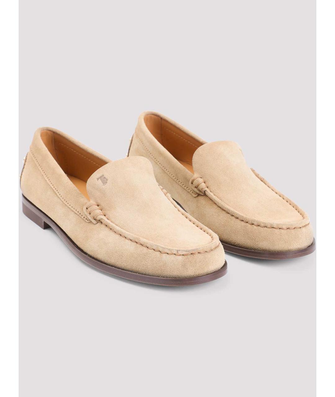 TOD'S Бежевые лоферы, фото 3