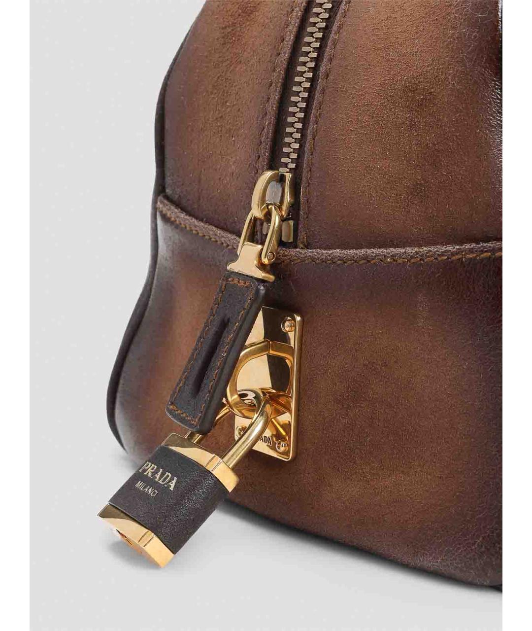 PRADA Коричневая кожаная сумка через плечо, фото 3