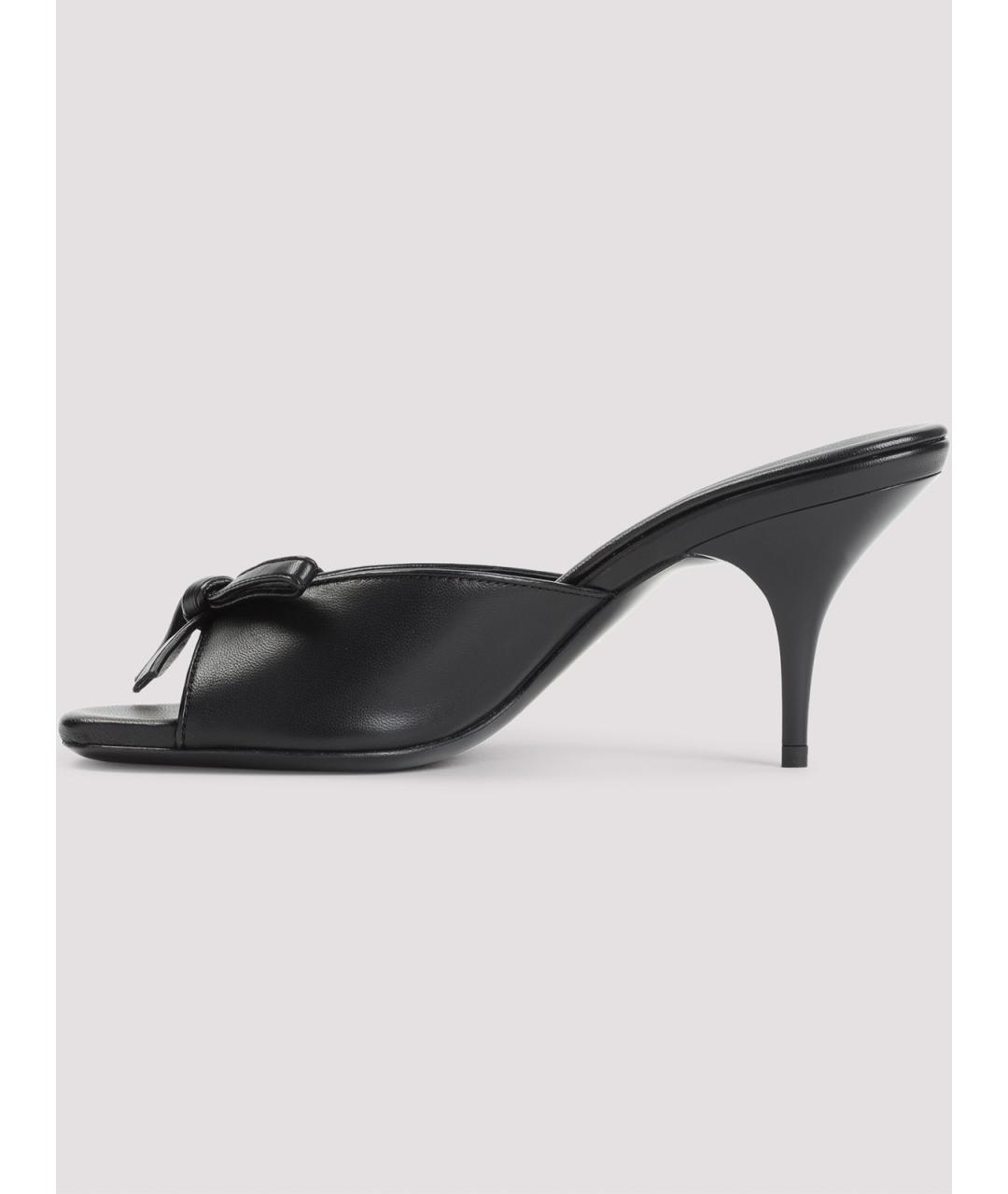 MIU MIU Черные кожаные мюли, фото 2
