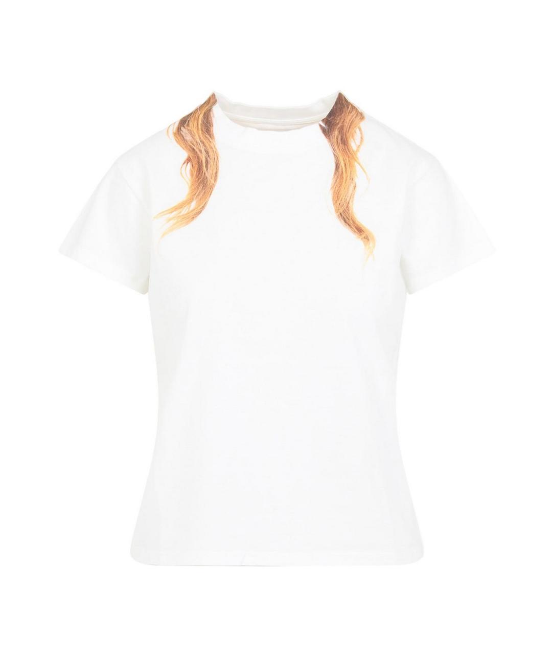 MM6 MAISON MARGIELA Белая хлопковая футболка, фото 1