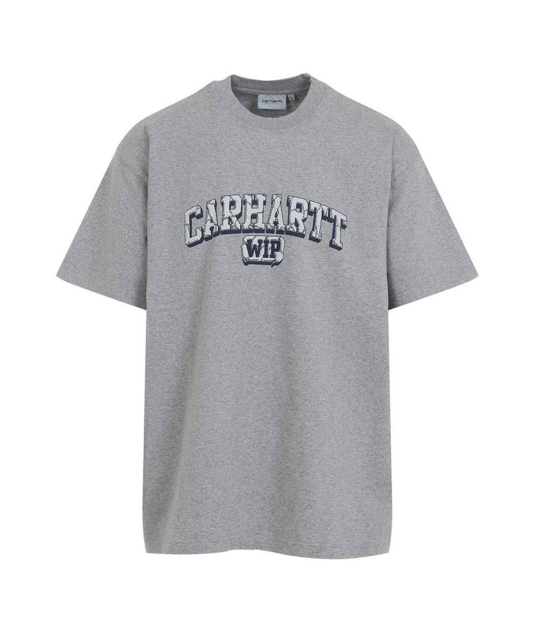 CARHARTT Серая хлопковая футболка, фото 1
