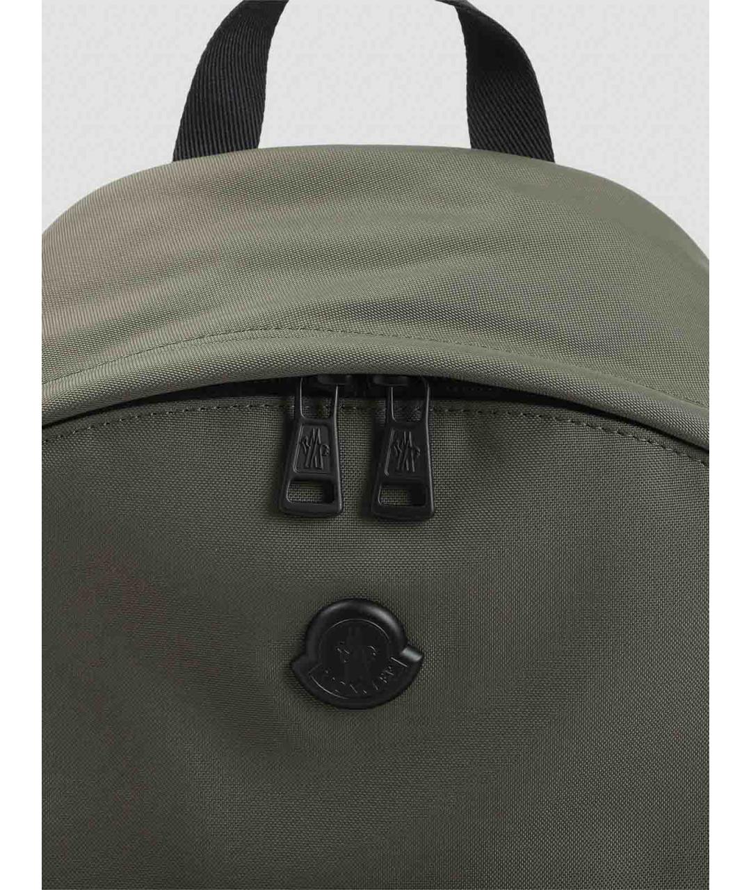 MONCLER Зеленый синтетический рюкзак, фото 3