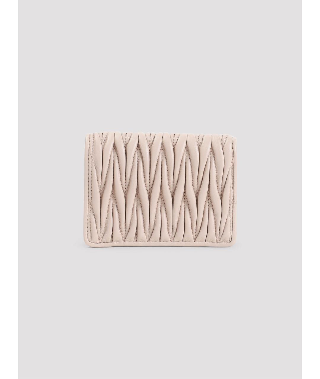 MIU MIU Розовый кожаный кошелек, фото 2