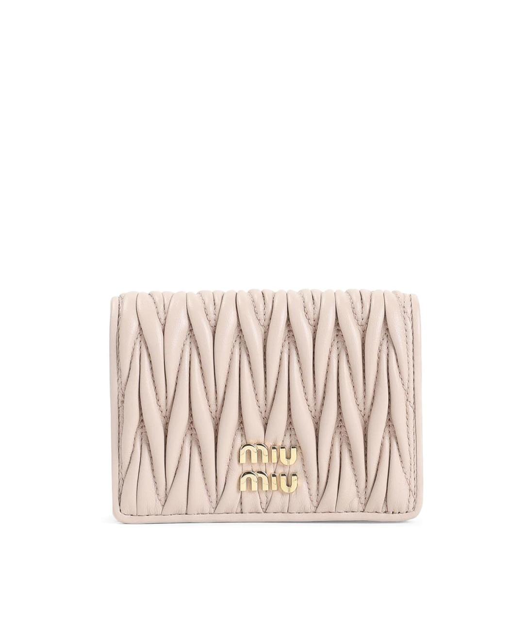 MIU MIU Розовый кожаный кошелек, фото 1