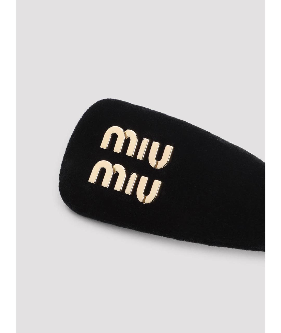 MIU MIU Черная заколка, фото 3