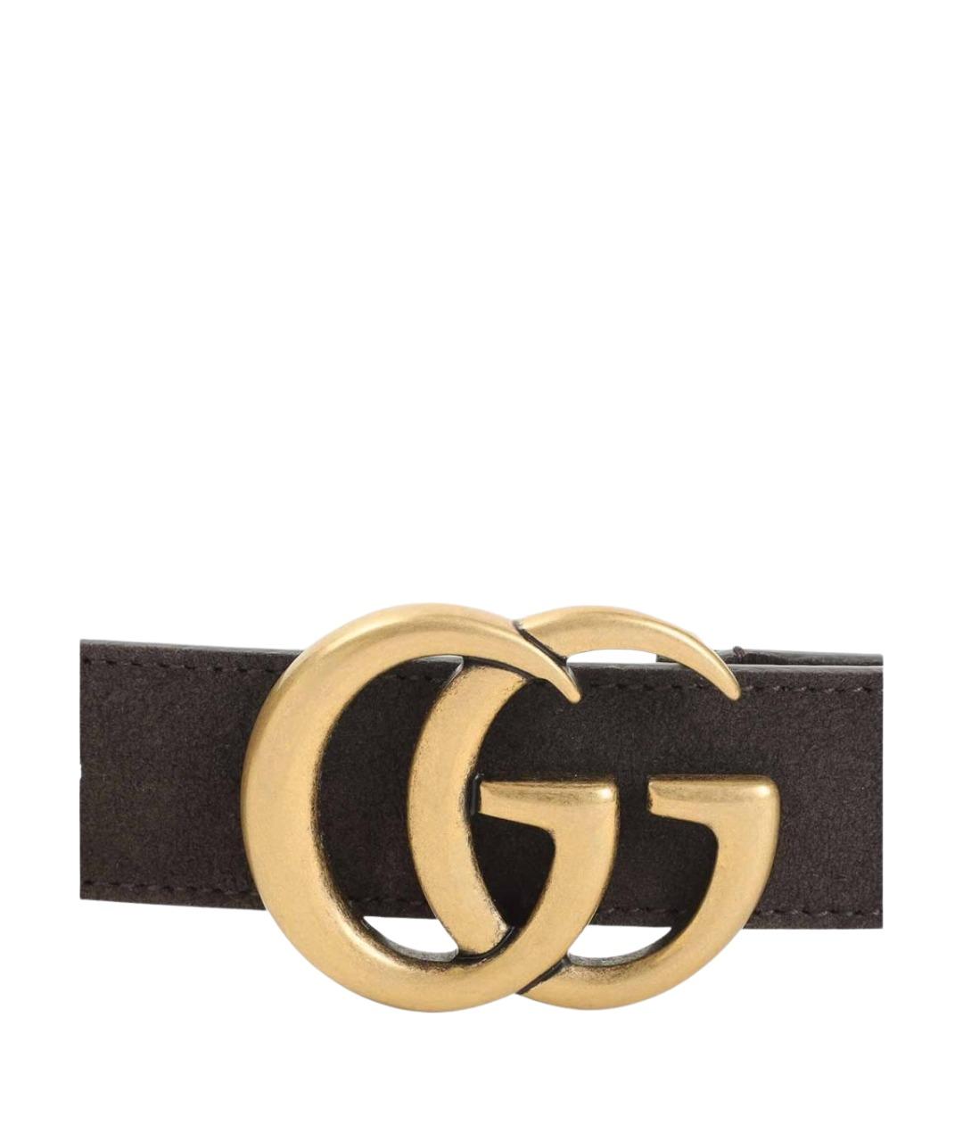 GUCCI Коричневый замшевый ремень, фото 2