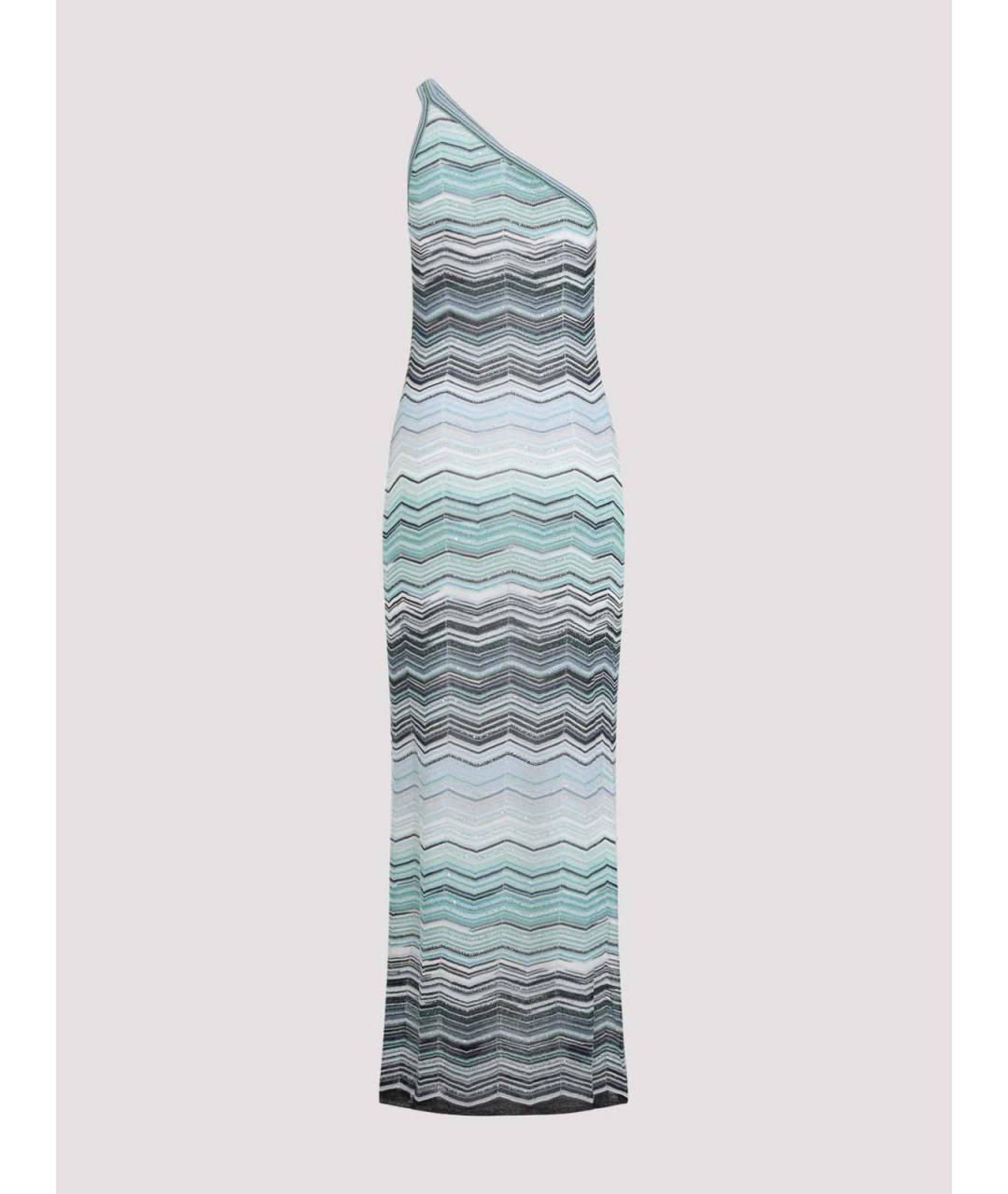 MISSONI Голубое вискозное повседневное платье, фото 2