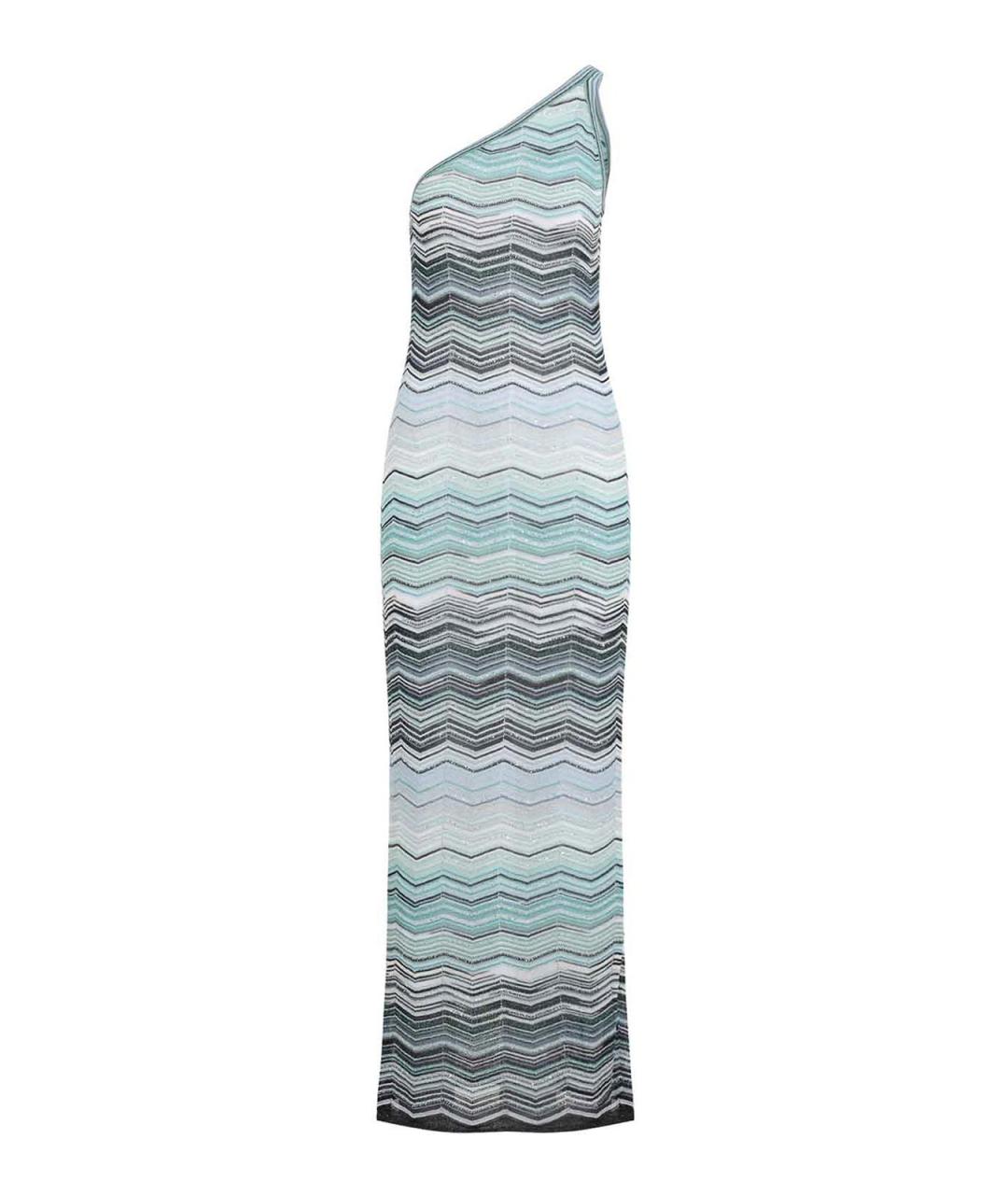 MISSONI Голубое вискозное повседневное платье, фото 1
