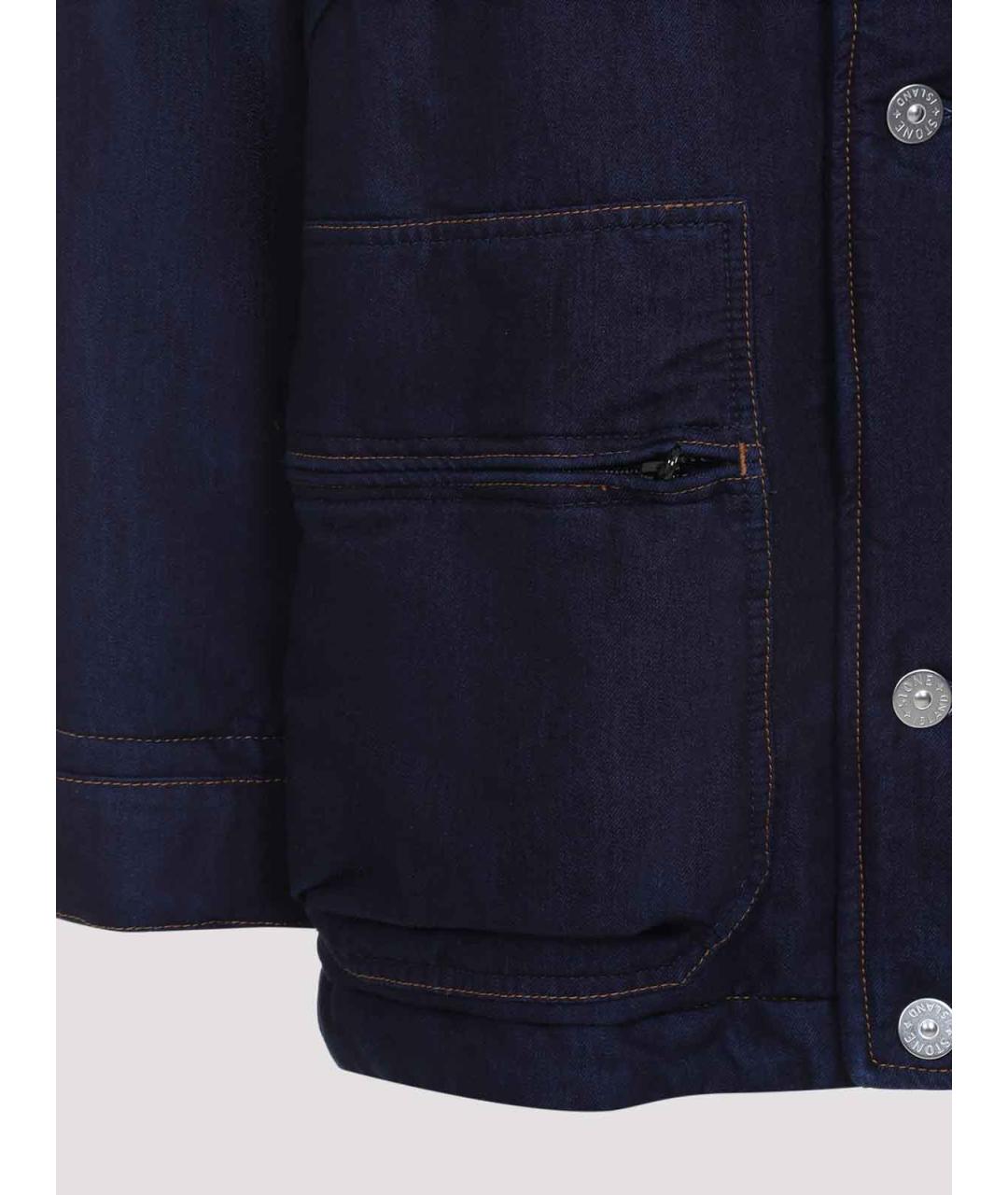 STONE ISLAND Синяя хлопковая парка, фото 3