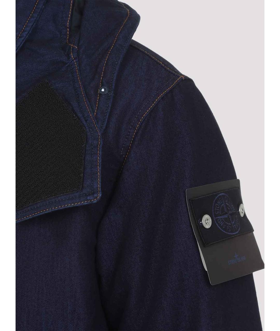 STONE ISLAND Синяя хлопковая парка, фото 4