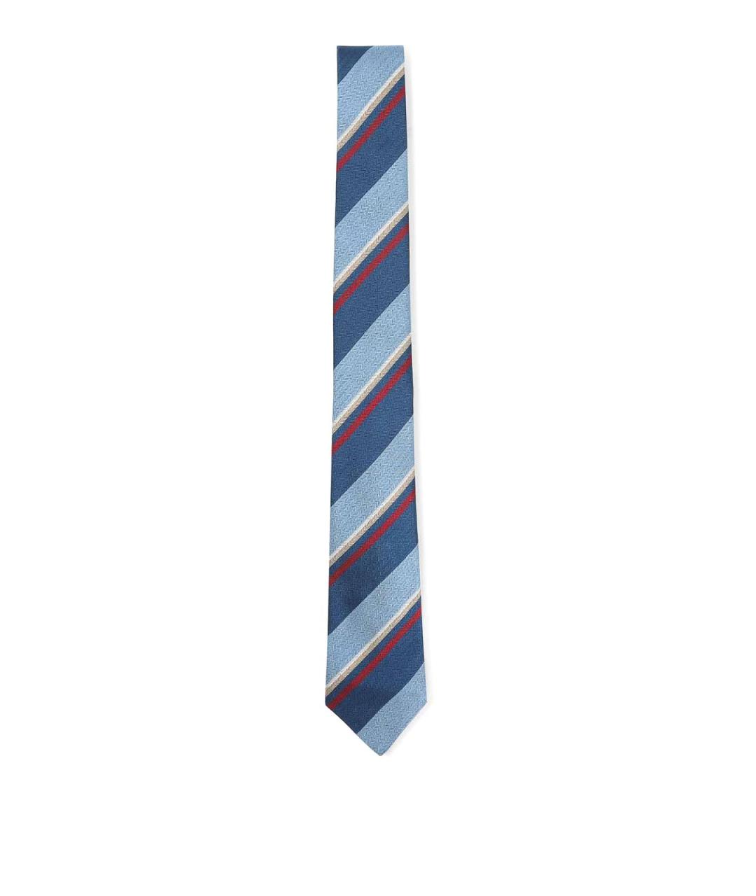 PAUL SMITH Синий шелковый галстук, фото 1