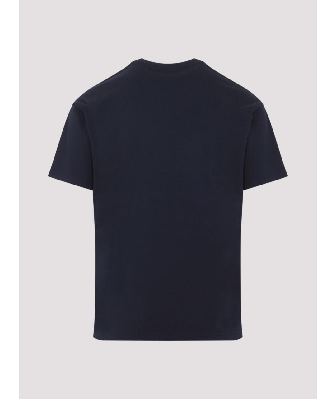 GIVENCHY Темно-синяя хлопковая футболка, фото 2