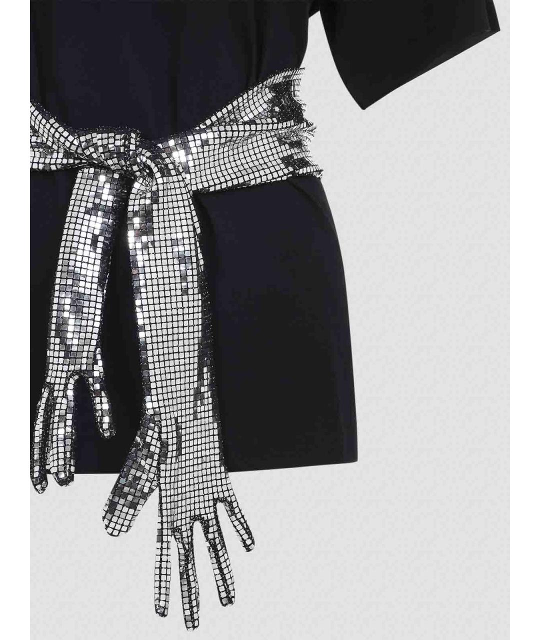 MM6 MAISON MARGIELA Черная хлопковая футболка, фото 4
