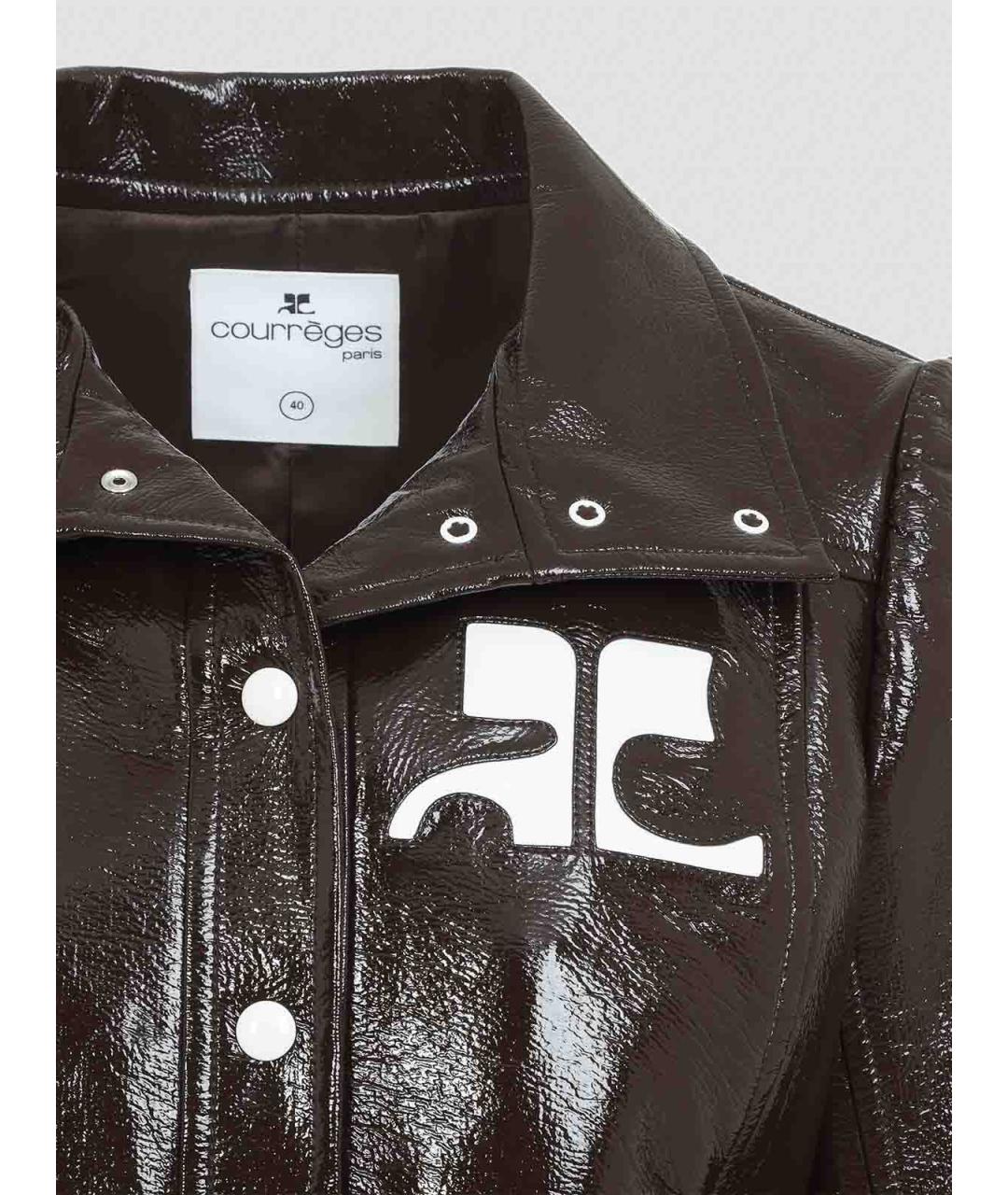 COURREGES Коричневая хлопковая куртка, фото 4