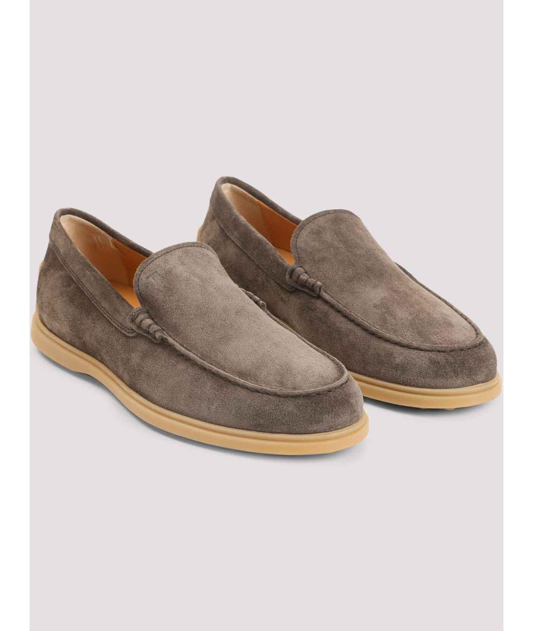 TOD'S Коричневые замшевые лоферы, фото 3