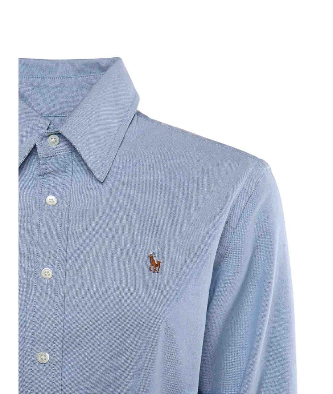 POLO RALPH LAUREN Синяя хлопковая рубашка, фото 2
