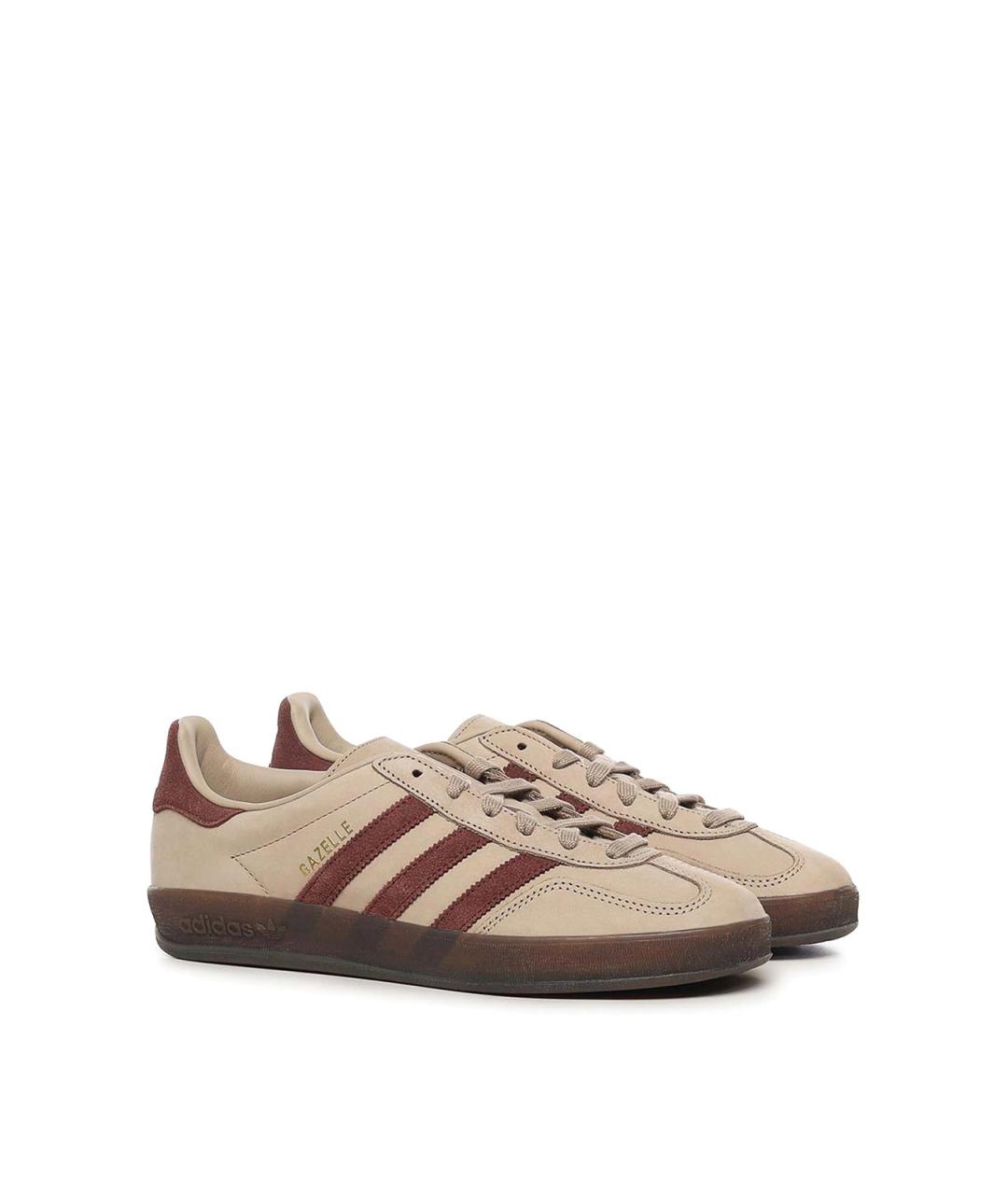 ADIDAS Серые кожаные низкие кроссовки / кеды, фото 2
