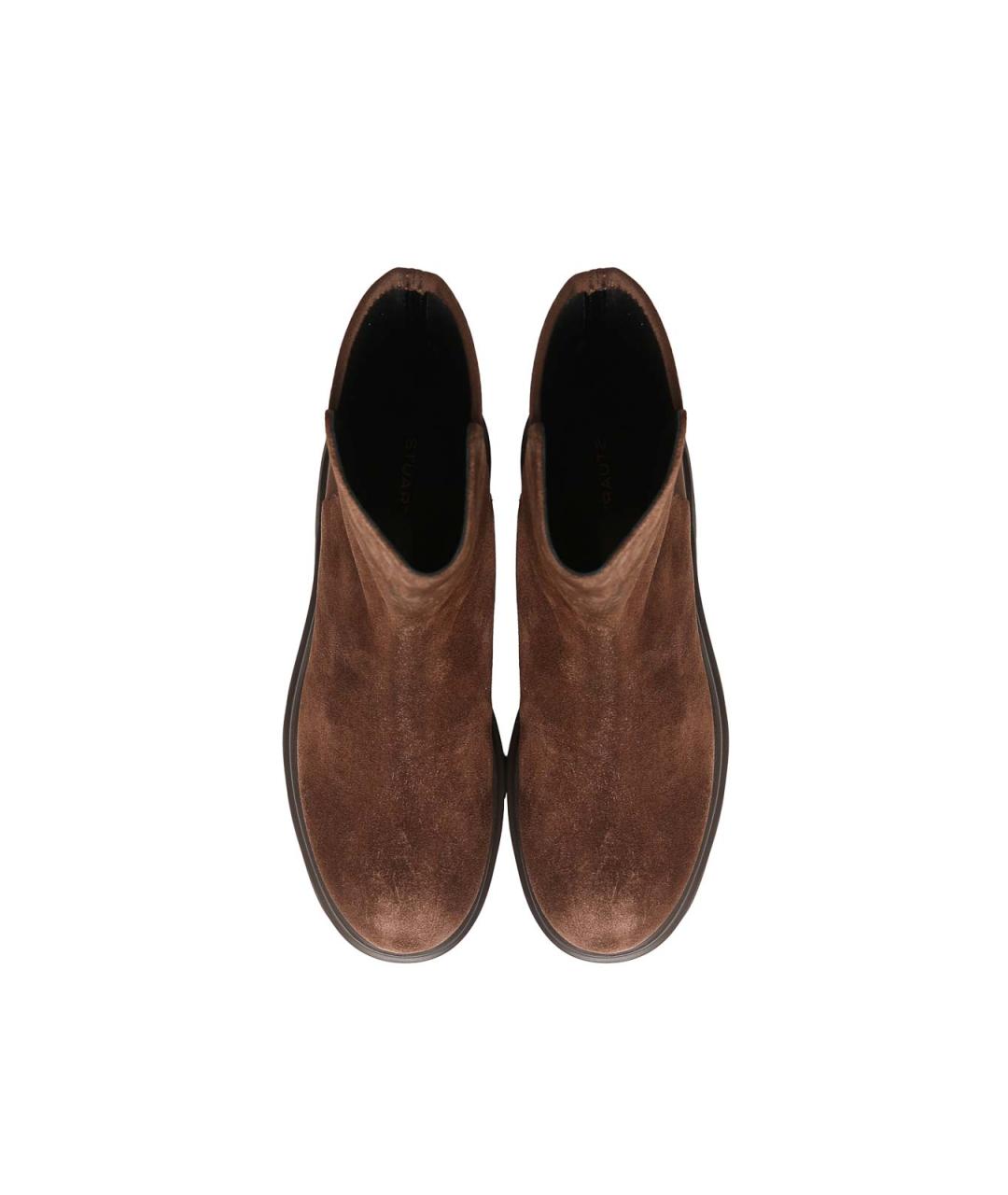 STUART WEITZMAN Бежевые замшевые ботильоны, фото 4
