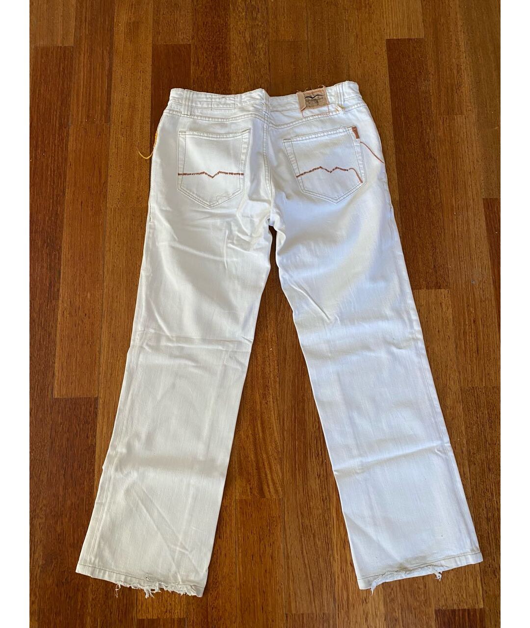 HUGO BOSS Белые хлопковые прямые джинсы, фото 2