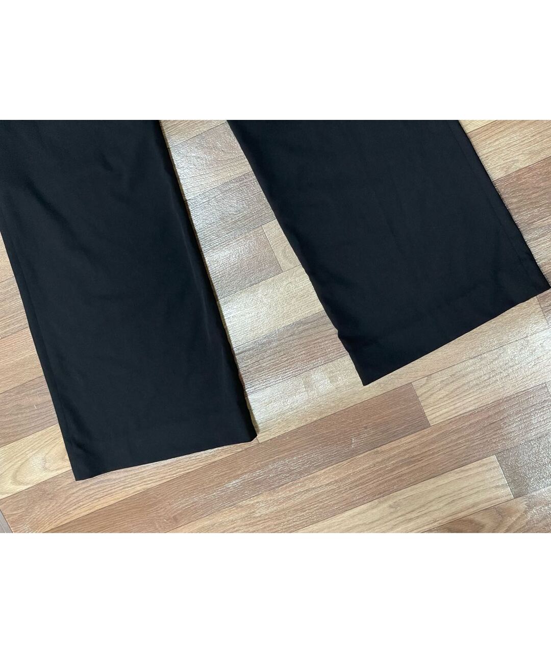 BURBERRY Черные хлопко-эластановые брюки широкие, фото 6
