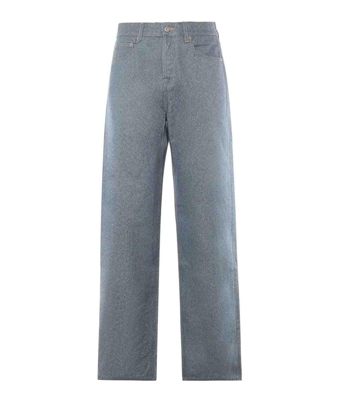 JACQUEMUS Голубые хлопковые прямые джинсы, фото 1