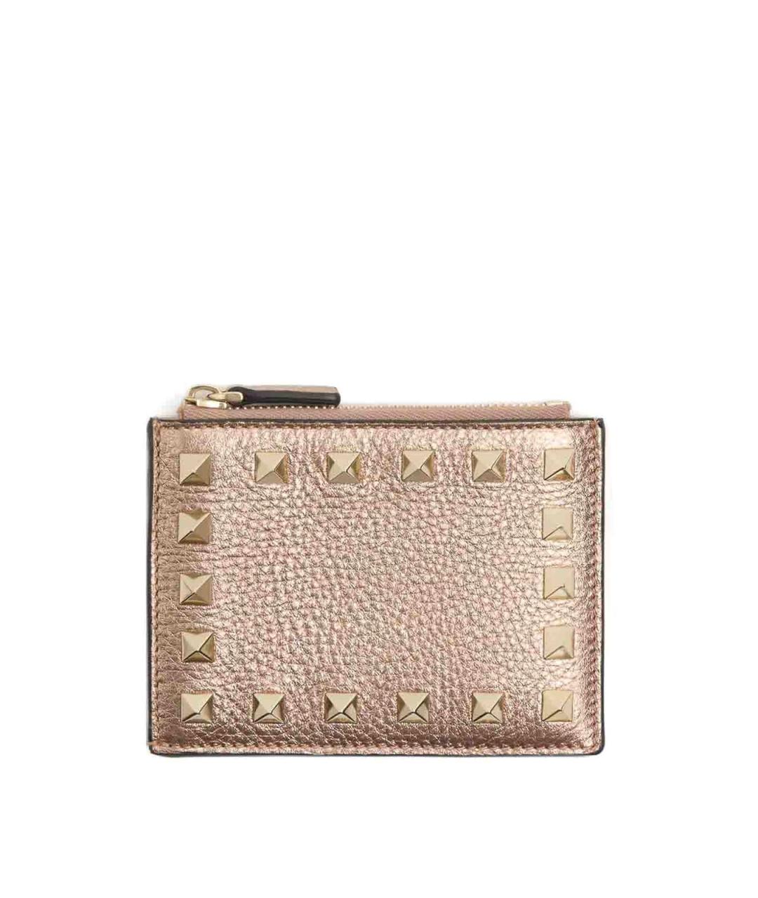 VALENTINO Розовый кожаный кошелек, фото 1