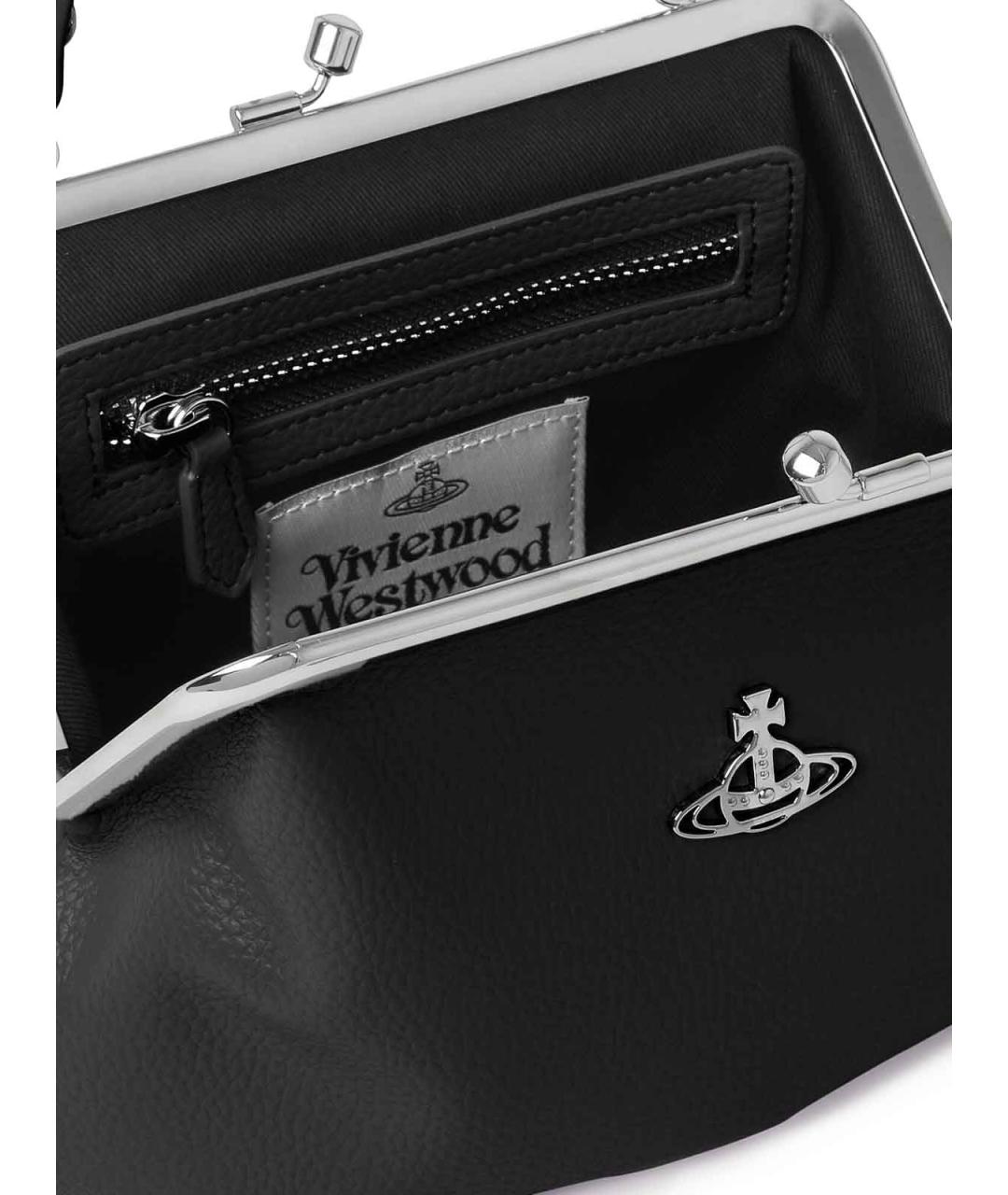 VIVIENNE WESTWOOD Черная сумка тоут из искусственной кожи, фото 4