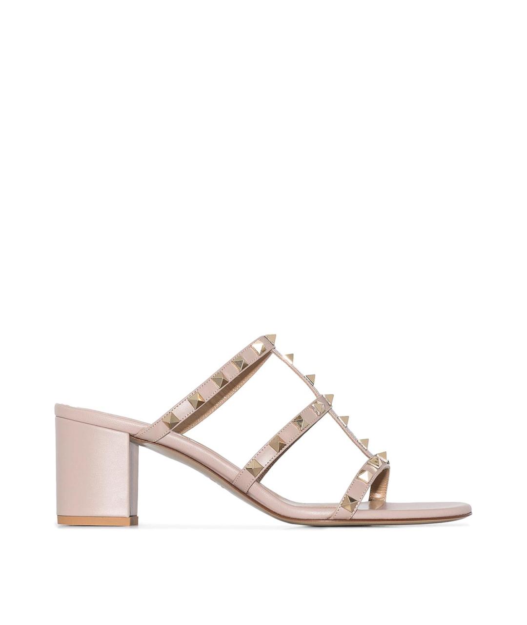 VALENTINO Розовые кожаные сандалии, фото 1