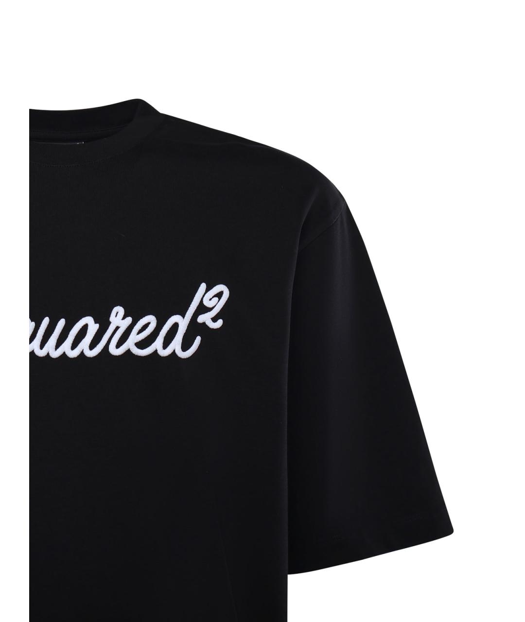 DSQUARED2 Черная хлопковая футболка, фото 2