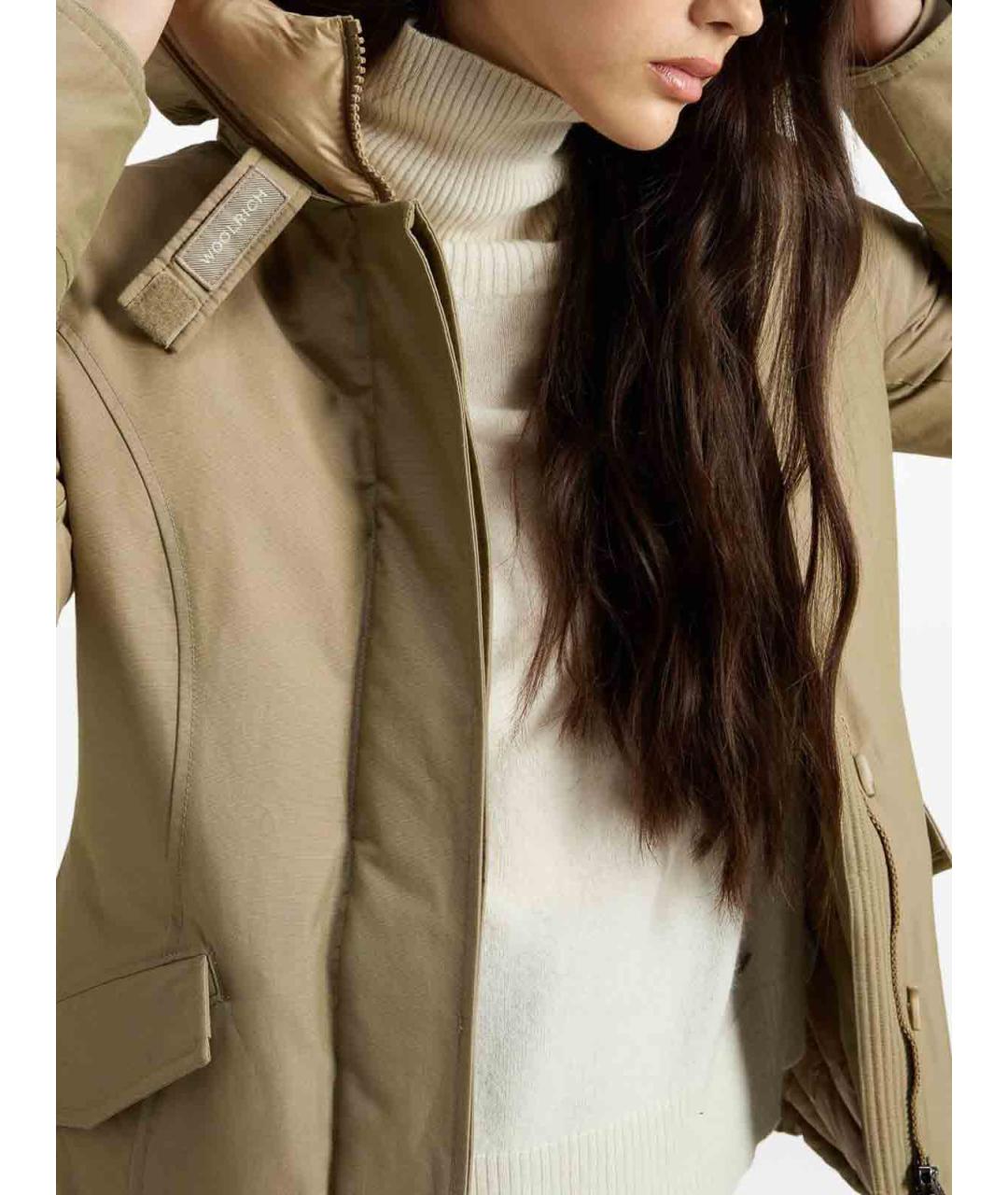 WOOLRICH Бежевая хлопковая парка, фото 2