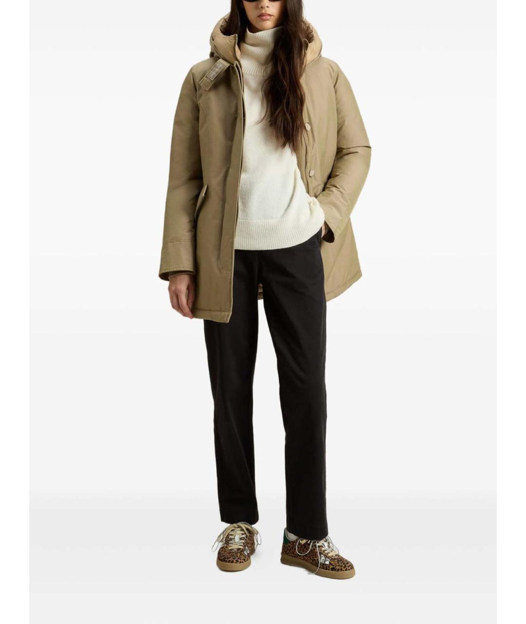 WOOLRICH Бежевая хлопковая парка, фото 4