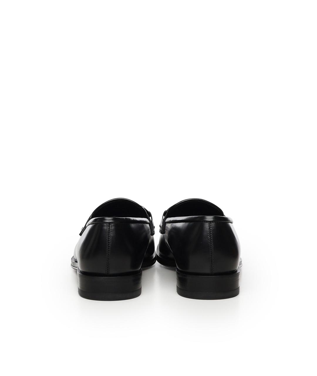 FERRAGAMO Черные кожаные лоферы, фото 3