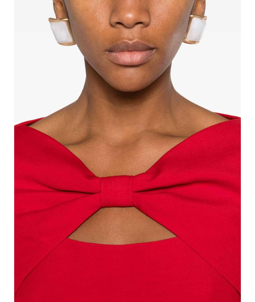 VALENTINO Красное шерстяное коктейльное платье, фото 2
