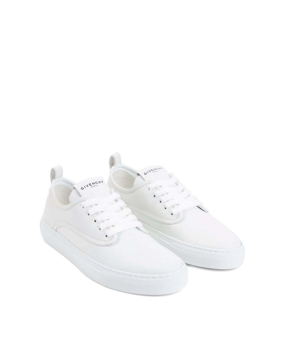 GIVENCHY Белые кожаные низкие кроссовки / кеды, фото 4