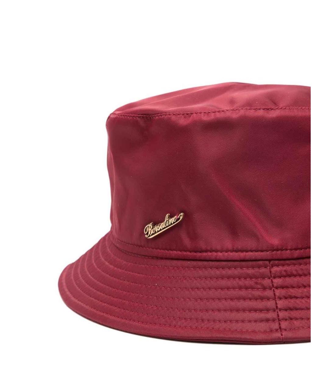 BORSALINO Бордовая синтетическая кепка/бейсболка, фото 2