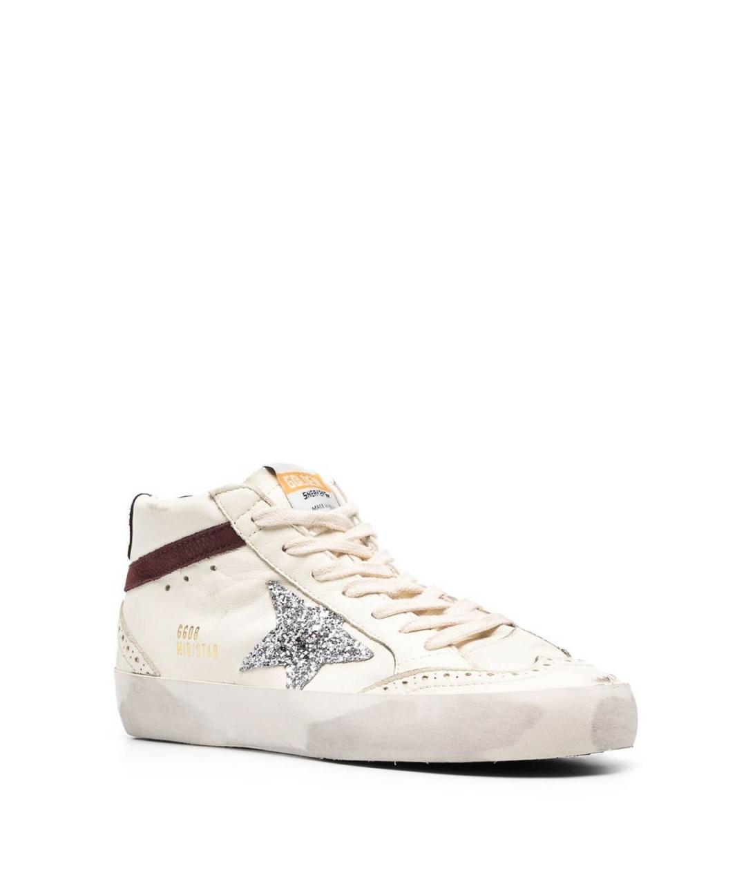 GOLDEN GOOSE Белые кожаные кроссовки, фото 3