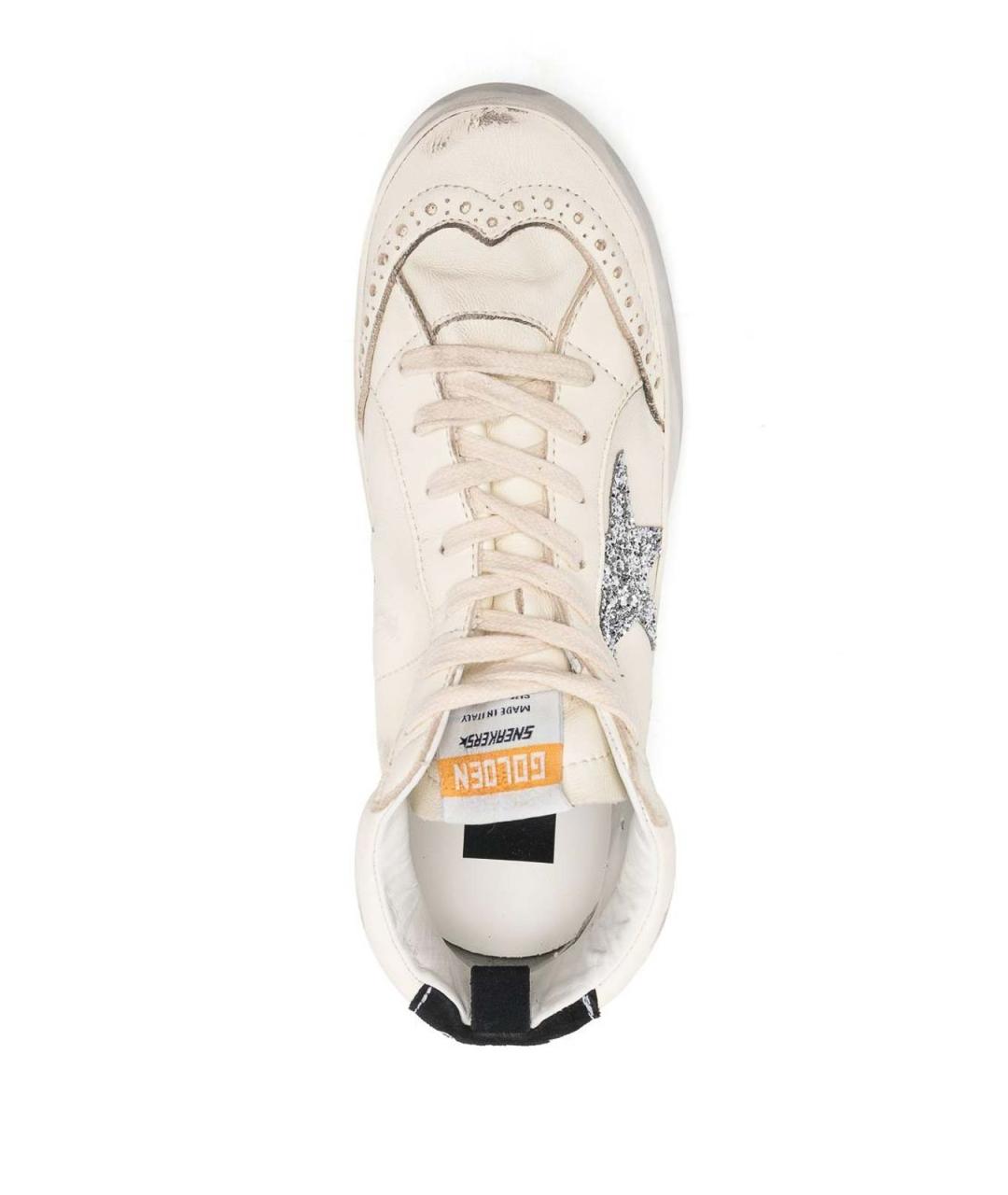 GOLDEN GOOSE Белые кожаные кроссовки, фото 4