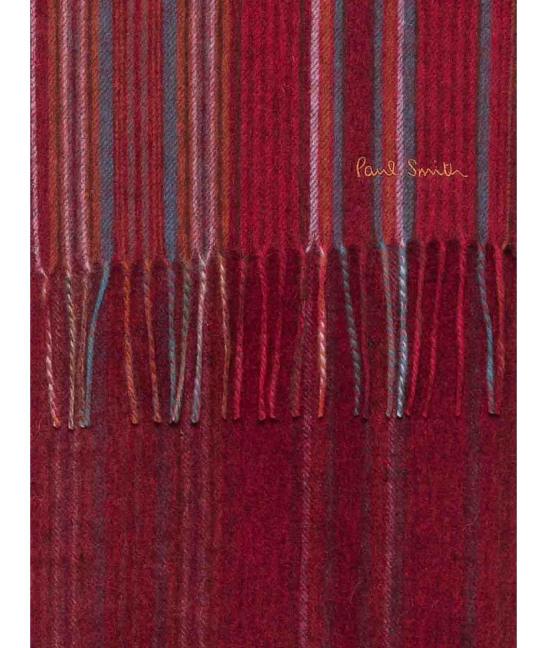 PAUL SMITH Красный шарф, фото 3