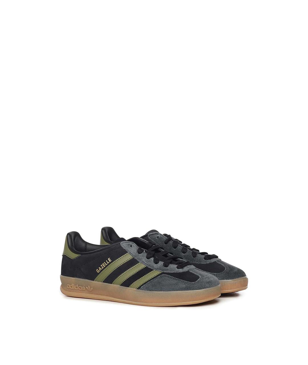 ADIDAS Черные кожаные низкие кроссовки / кеды, фото 2